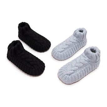 Women's MUK LUKS 2-Pack Cuffed Sweater Knit Ballerina Slippers