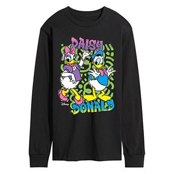 Men's Disney's Donald & Daisy Retro Long Sleeve Graphic Tee