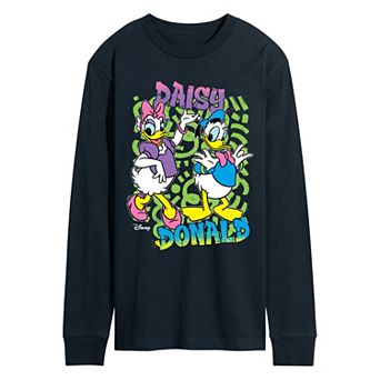 Men's Disney's Donald & Daisy Retro Long Sleeve Graphic Tee