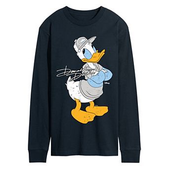 Men's Disney's Donald Duck Retro Style Long Sleeve Graphic Tee