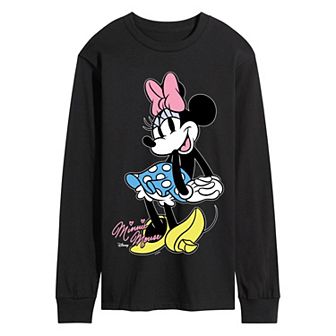 Men's Disney's Minnie Mouse Retro Style Long Sleeve Graphic Tee