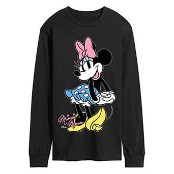 Men's Disney's Minnie Mouse Retro Style Long Sleeve Graphic Tee