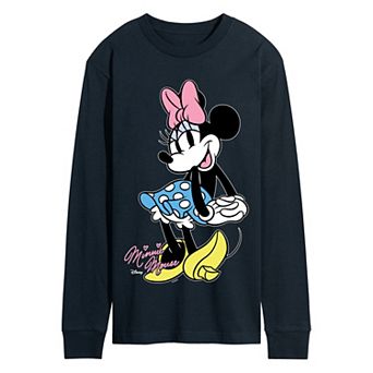 Men's Disney's Minnie Mouse Retro Style Long Sleeve Graphic Tee