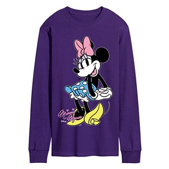 Men's Disney's Minnie Mouse Retro Style Long Sleeve Graphic Tee