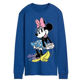 Men's Disney's Minnie Mouse Retro Style Long Sleeve Graphic Tee