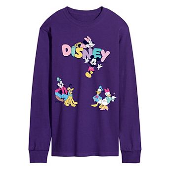 Men's Disney's Mickey & Friends Collage Long Sleeve Graphic Tee