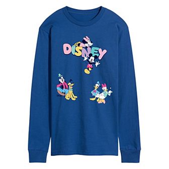 Men's Disney's Mickey & Friends Collage Long Sleeve Graphic Tee