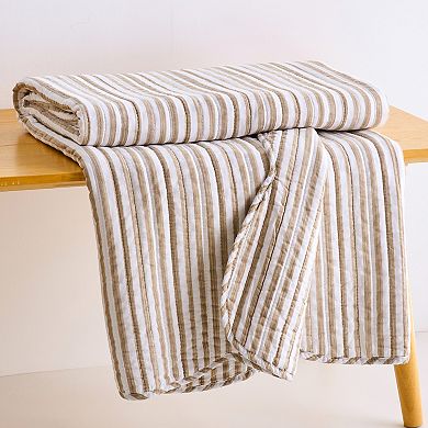 Levtex Home Martha Stripe Quilted Throw Blanket