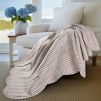 Levtex Home Martha Stripe Quilted Throw Blanket