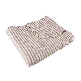 Levtex Home Martha Stripe Quilted Throw Blanket