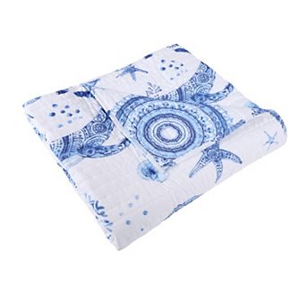 Levtex Home Batik Ocean Quilted Throw Blanket