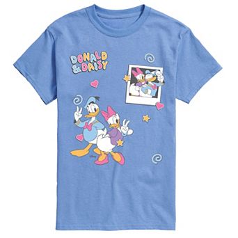 Men's Disney's Donald & Daisy Duck Collage Vintage Graphic Tee