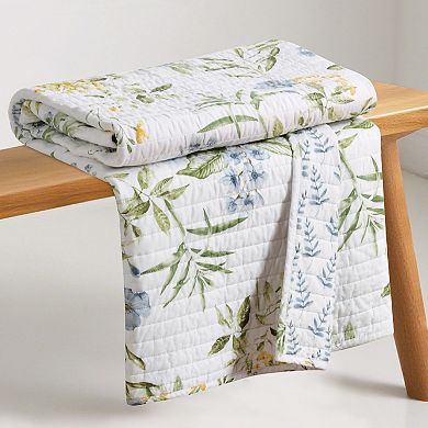 Levtex Home Quilted Floral Throw Blanket