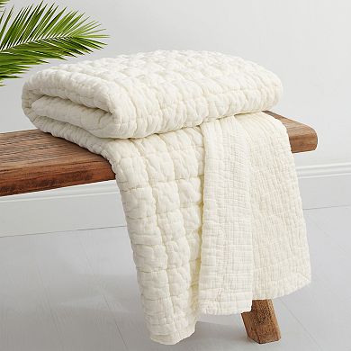Levtex Home Whisper Cream Quilted Throw Blanket