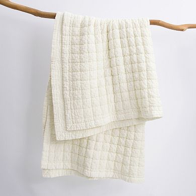 Levtex Home Whisper Cream Quilted Throw Blanket