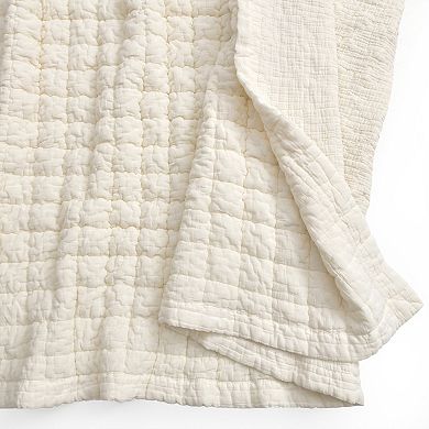 Levtex Home Whisper Cream Quilted Throw Blanket