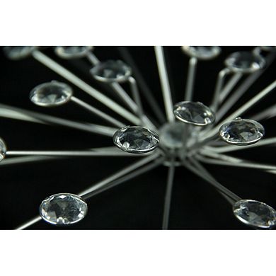 3 Silver Starburst Jeweled Metal Decorative Wall Art Hanging Rhinestone Crystal