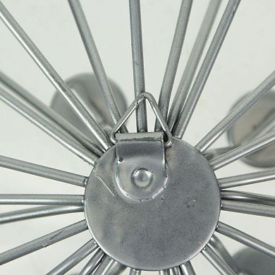 3 Silver Starburst Jeweled Metal Decorative Wall Art Hanging Rhinestone Crystal