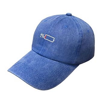 Unisex Baseball Cap with "1%" Battery Embroidery