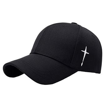 Unisex Baseball Cap with Cross Embroidery