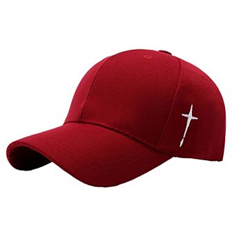 Unisex Baseball Cap with Cross Embroidery