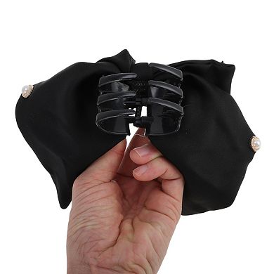 Fashion Bow Faux Pearl Hair Clips for Home 1 Pc