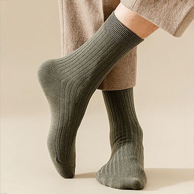 6pk Men's Wool Crew Socks - Soft, Durable & Anti - Pilling