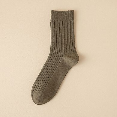 6pk Men's Wool Crew Socks - Soft, Durable & Anti - Pilling