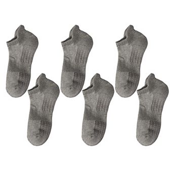 6 pk Men's Low - Cut Athletic Socks with Massage Sole & Sweat - Wicking