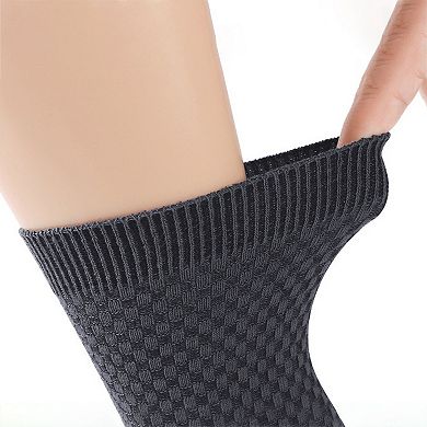6pk Men's Textured Crew Socks - Breathable & Comfortable