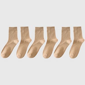 6 pk Men's Crew Socks - Soft, Comfortable & Versatile