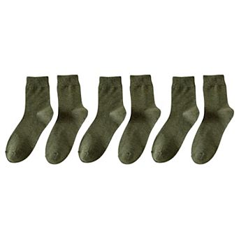 6 pk Men's Crew Socks - Soft, Comfortable & Versatile