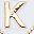 White Letter K