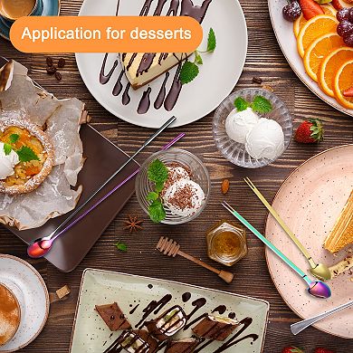 Long Handle Mixing Stirring Spoon, Stainless Steel Bartender Mixing Spoon Cocktail Stirrers