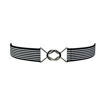 Adjustable Striped Waist Belt