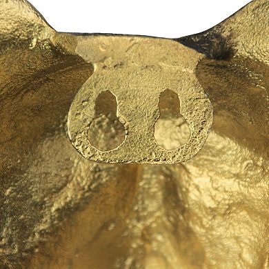Gold Fox Head Wall Hanging with Spectacles Whimsical Animal Decor, 6" High