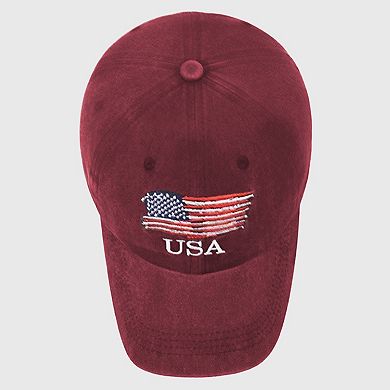 Men's and Women's Baseball Cap with Flag Embroidery