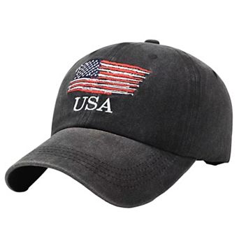 Men's and Women's Baseball Cap with Flag Embroidery