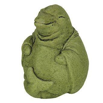 Designer Stone Mossy Green Zen Dolphin Concrete Statue