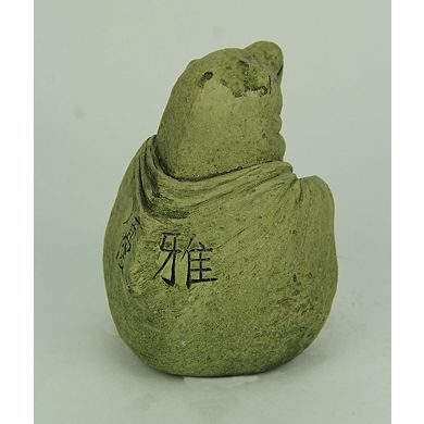 Designer Stone Mossy Green Zen Dolphin Concrete Statue