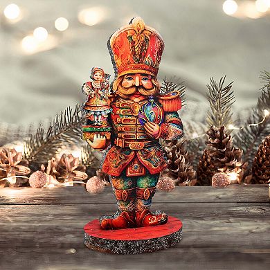 Enchanting Clara and Nutcracker Prince Limited Edition Wooden Figurine by G Debrekht