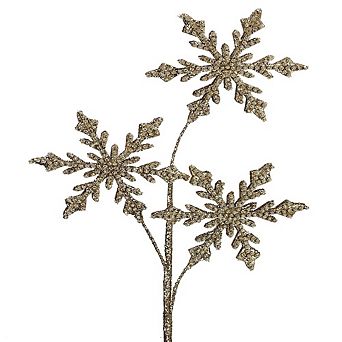 29" Jewel Beaded Snowflake Spray Christmas Décor Accent