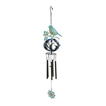 Metal Bird Wind Chime Spinner Garden Art Hanging Patio Decor Yard Decoration