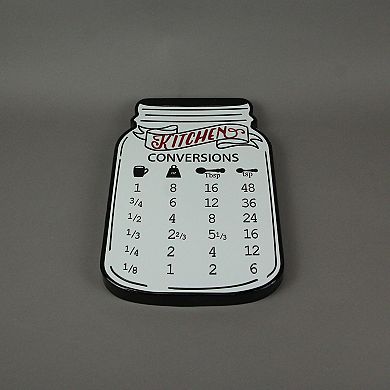 Rustic Measurement Conversion Chart Metal Wall Hanging 16 Inches