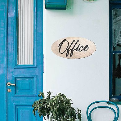Wooden Office Sign - 17"x8"