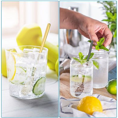 Long Handle Iced Tea Spoon, 304 Stainless Steel Long Coffee Spoons Cocktail Stirring Spoons