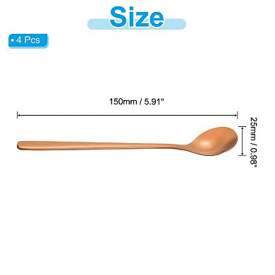 Long Handle Iced Tea Spoon, 304 Stainless Steel Long Coffee Spoons Cocktail Stirring Spoons