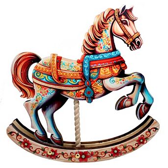 Carousel Horse Decorated Centerpiece - Limited Edition Wooden Figurine by G DeBrekht