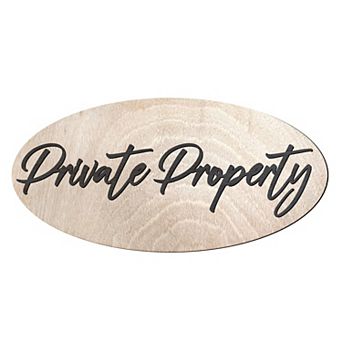 Private Property Wooden Sign - 17"x8"