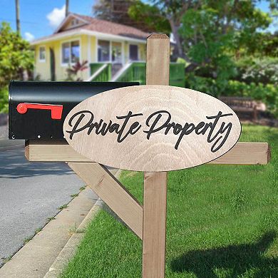 Private Property Wooden Sign - 17"x8"